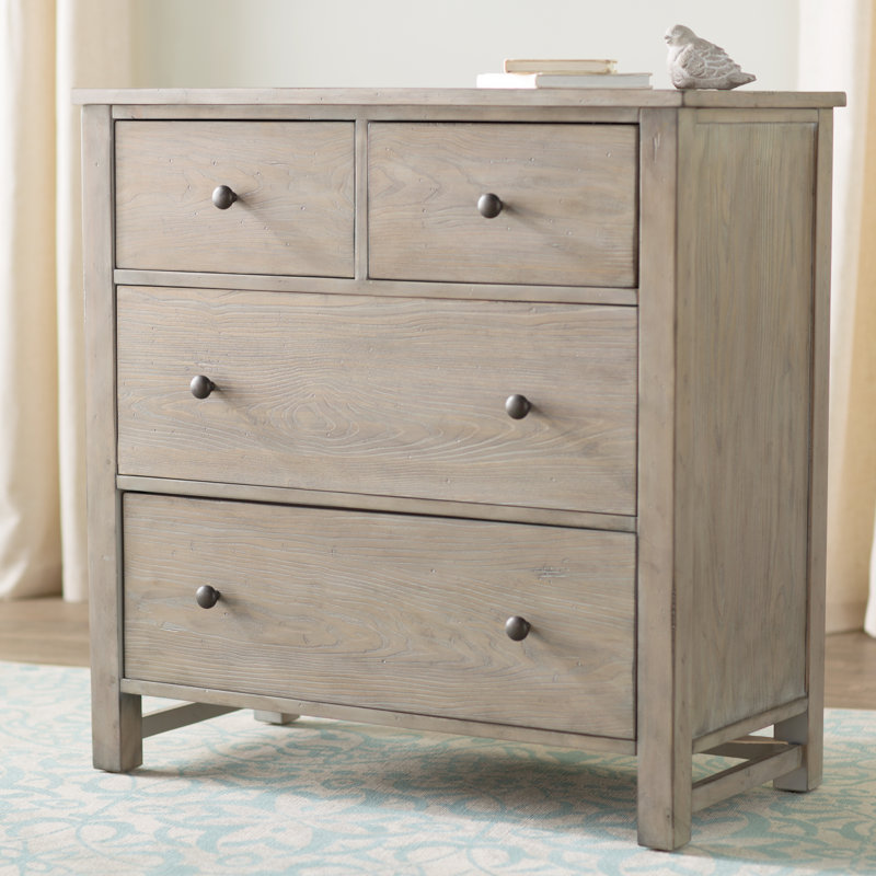 Burgundy Small 4 Drawer Accent Chest & Reviews Birch Lane